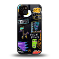 whimsy back phone cover | glass case for iphone 14 plus