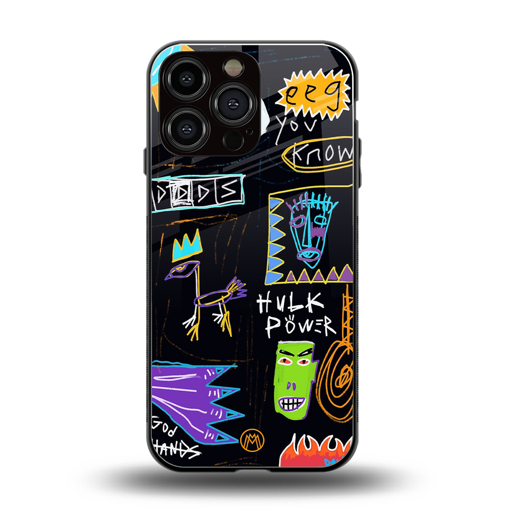 whimsy back phone cover | glass case for iphone 15 pro max