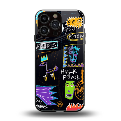 whimsy back phone cover | glass case for iphone 14 pro max