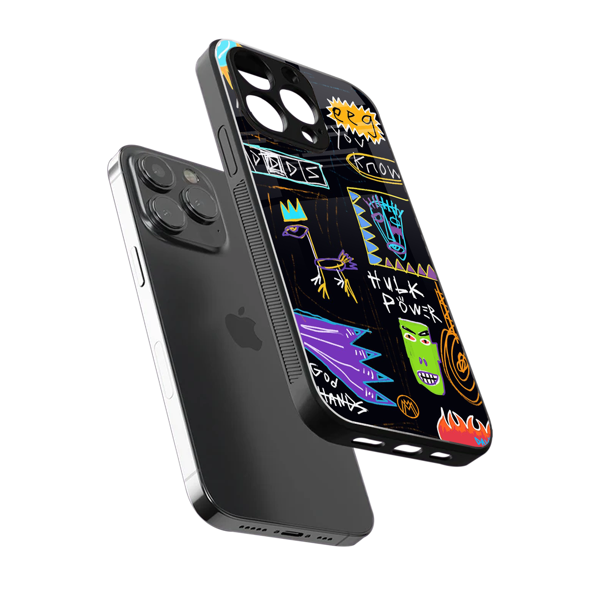 whimsy back phone cover | glass case for iphone 15 pro max