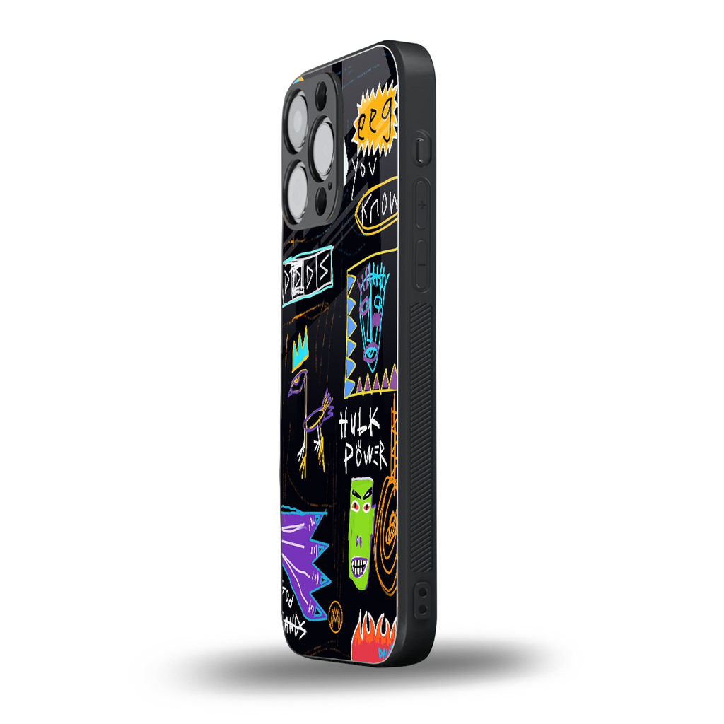 whimsy back phone cover | glass case for iphone 14 pro max