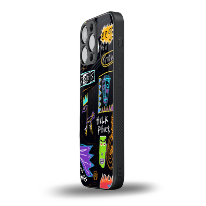 whimsy back phone cover | glass case for iphone 14 pro max