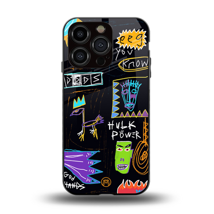 whimsy back phone cover | glass case for iphone 14 pro