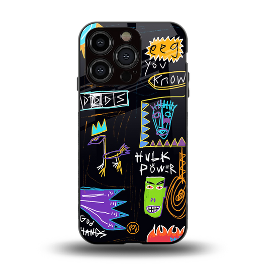 whimsy back phone cover | glass case for iphone 14 pro