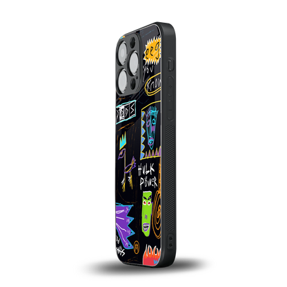 whimsy back phone cover | glass case for iphone 14 pro