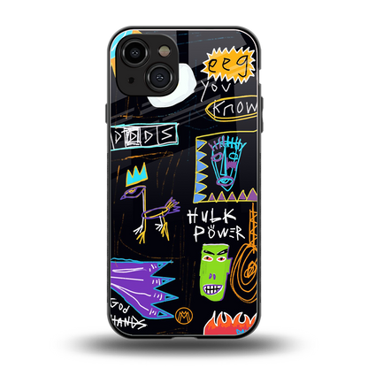 whimsy back phone cover | glass case for iphone 15