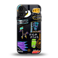 whimsy back phone cover | glass case for iphone 16 plus
