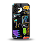 whimsy back phone cover | glass case for iphone 16 plus