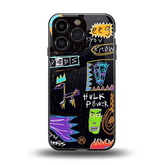 whimsy back phone cover | glass case for iphone 16 pro