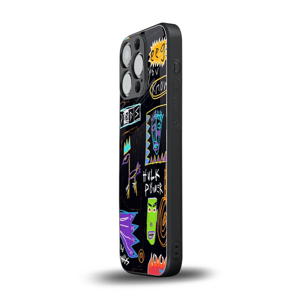 whimsy back phone cover | glass case for iphone 16 pro