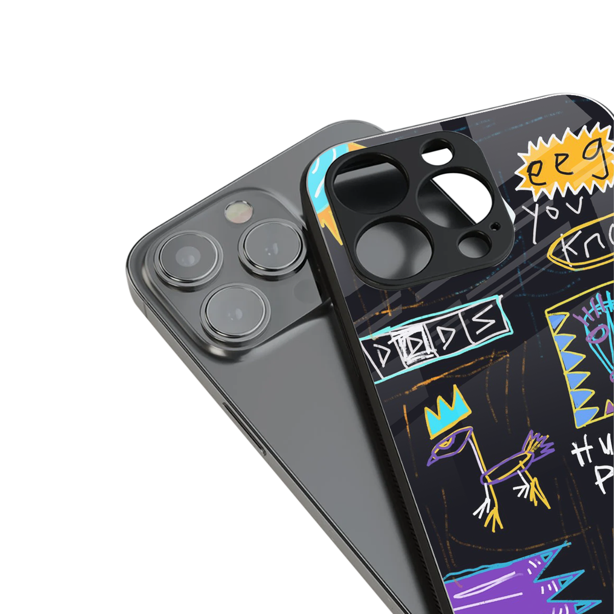 whimsy back phone cover | glass case for iphone 14 pro max