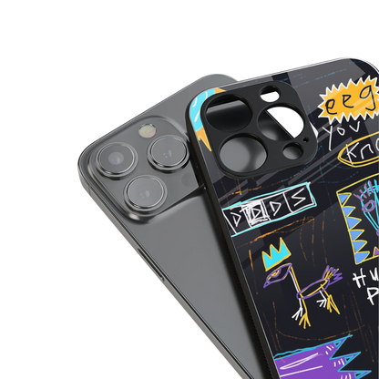 whimsy back phone cover | glass case for iphone 15 pro max