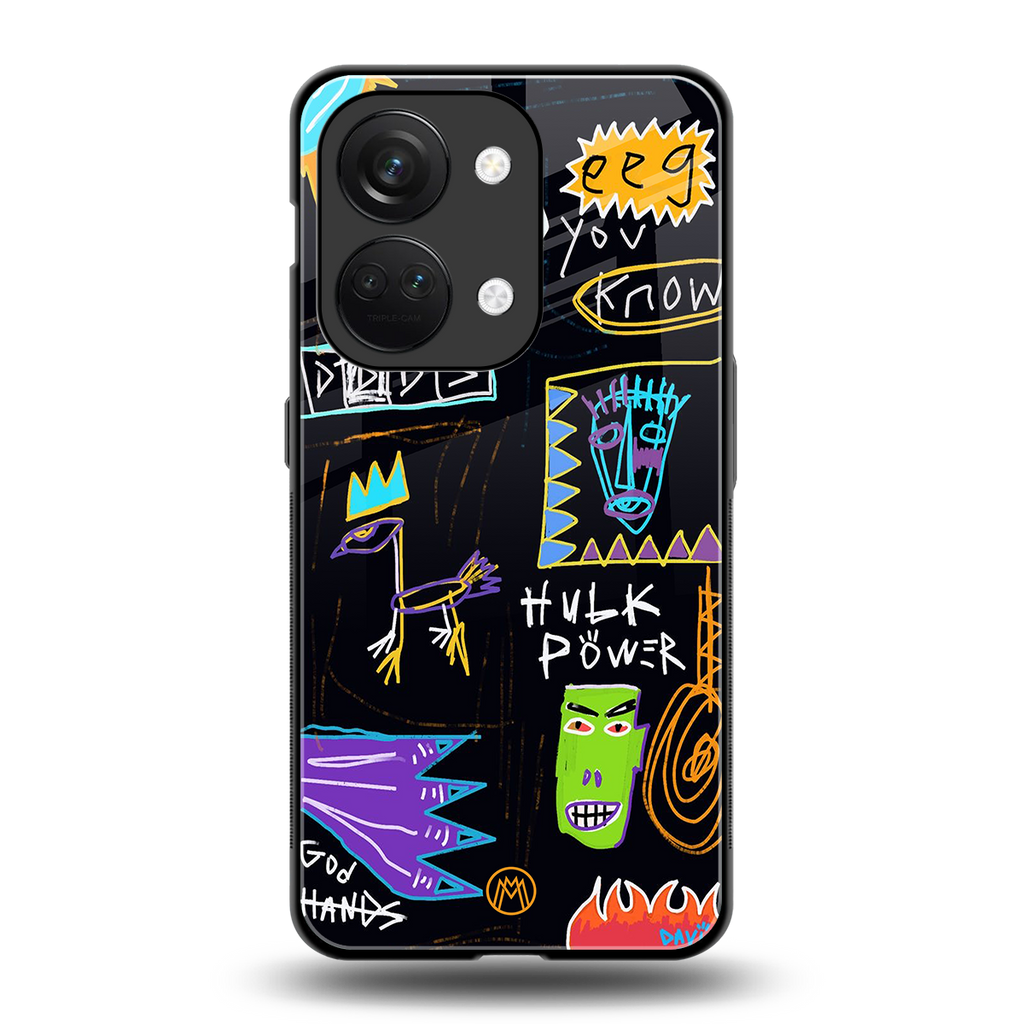 whimsy back phone cover | glass case for oneplus nord 3