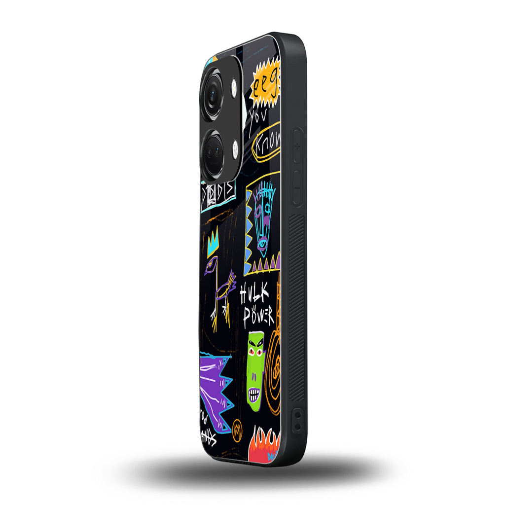 whimsy back phone cover | glass case for oneplus nord 3