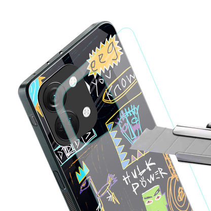 whimsy back phone cover | glass case for oneplus nord 3