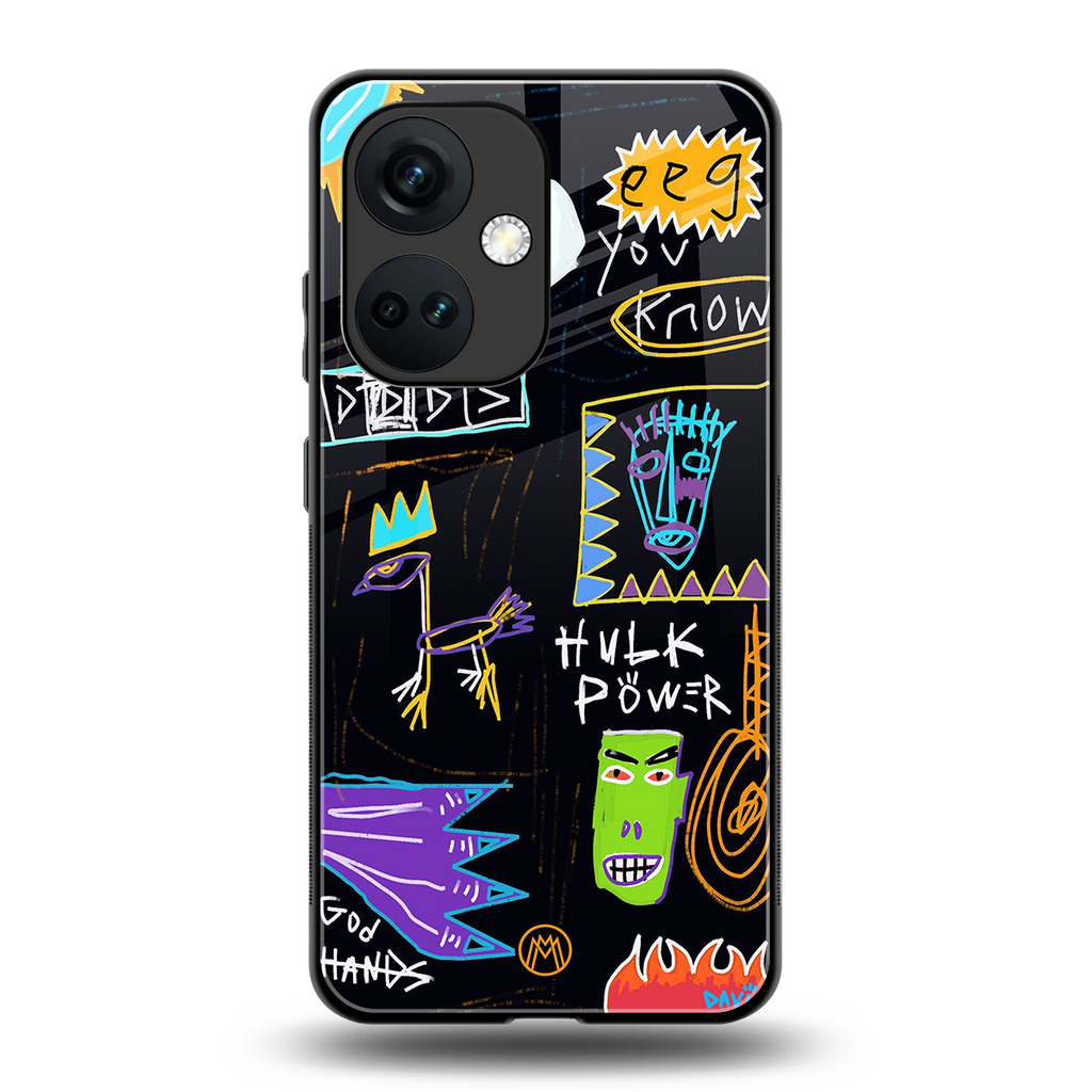 whimsy back phone cover | glass case for oneplus nord ce 3