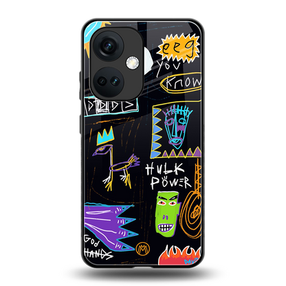 whimsy back phone cover | glass case for oneplus nord ce 3