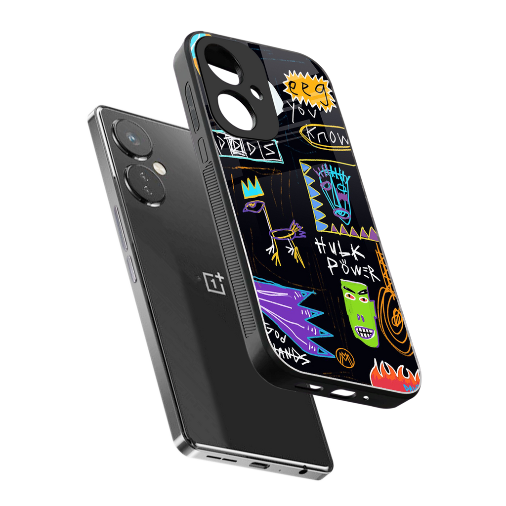 whimsy back phone cover | glass case for oneplus nord ce 3