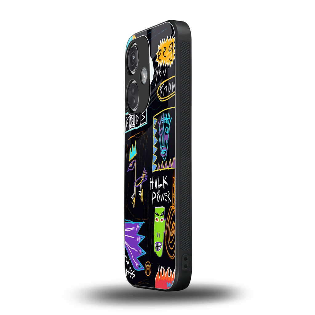 whimsy back phone cover | glass case for oneplus nord ce 3