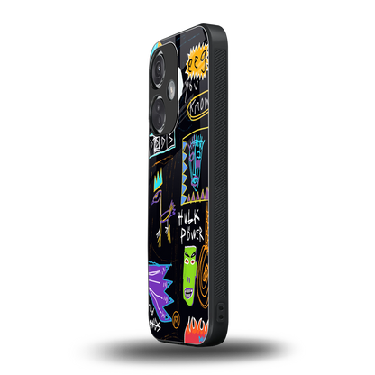 whimsy back phone cover | glass case for oneplus nord ce 3