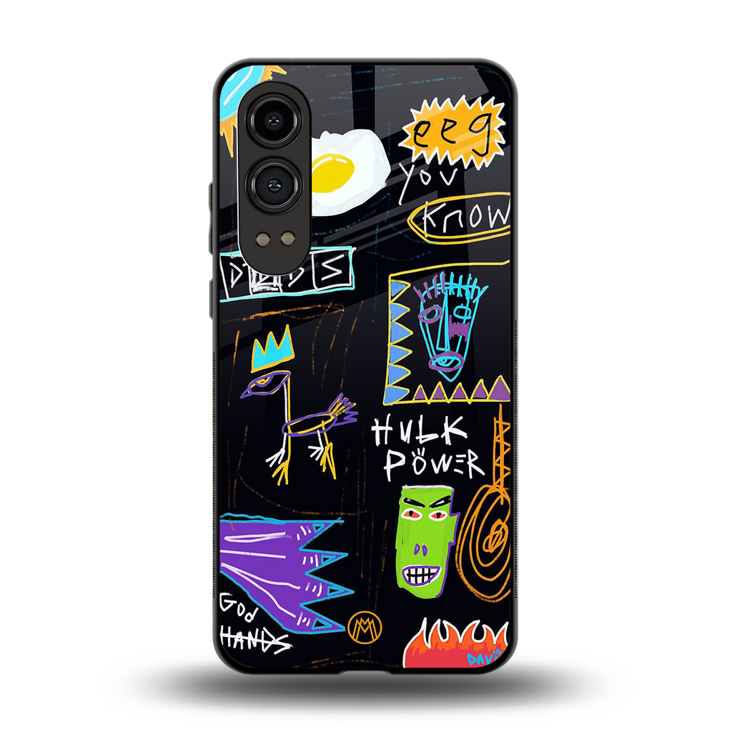 whimsy back phone cover | glass case for oneplus nord ce 4 lite