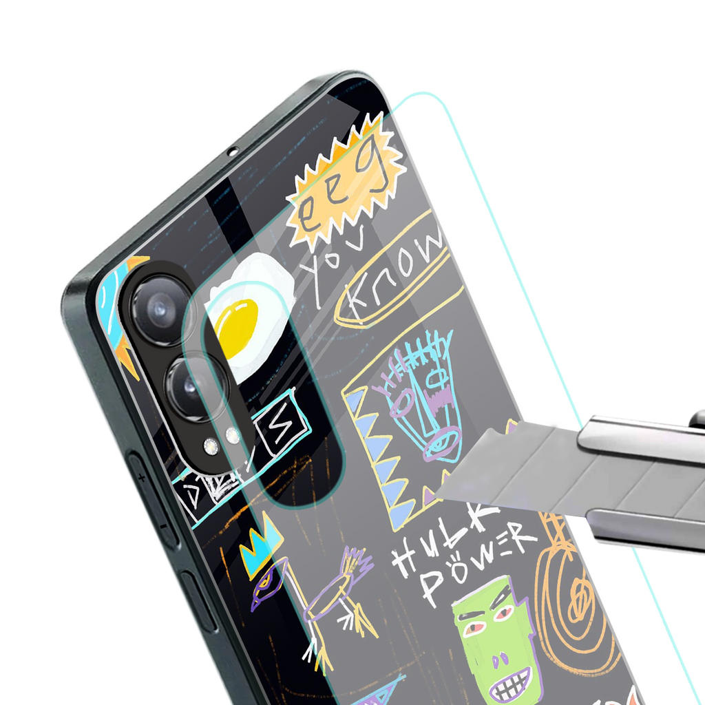 whimsy back phone cover | glass case for oneplus nord ce 4 lite