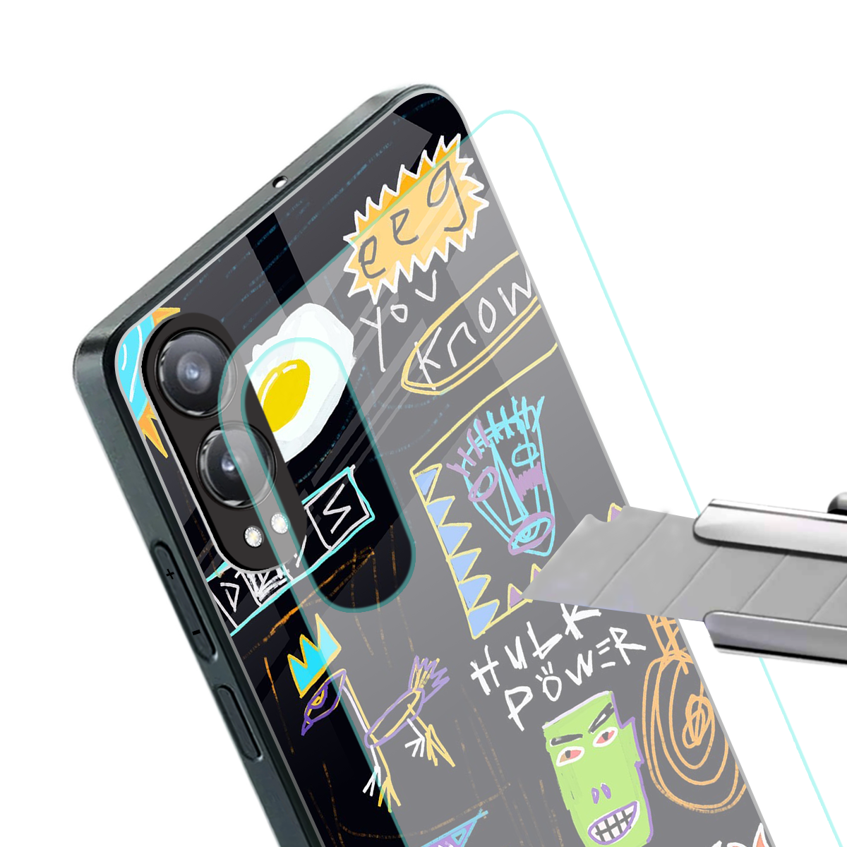 whimsy back phone cover | glass case for oneplus nord ce 4 lite