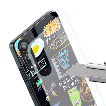 whimsy back phone cover | glass case for oneplus nord ce 4 lite