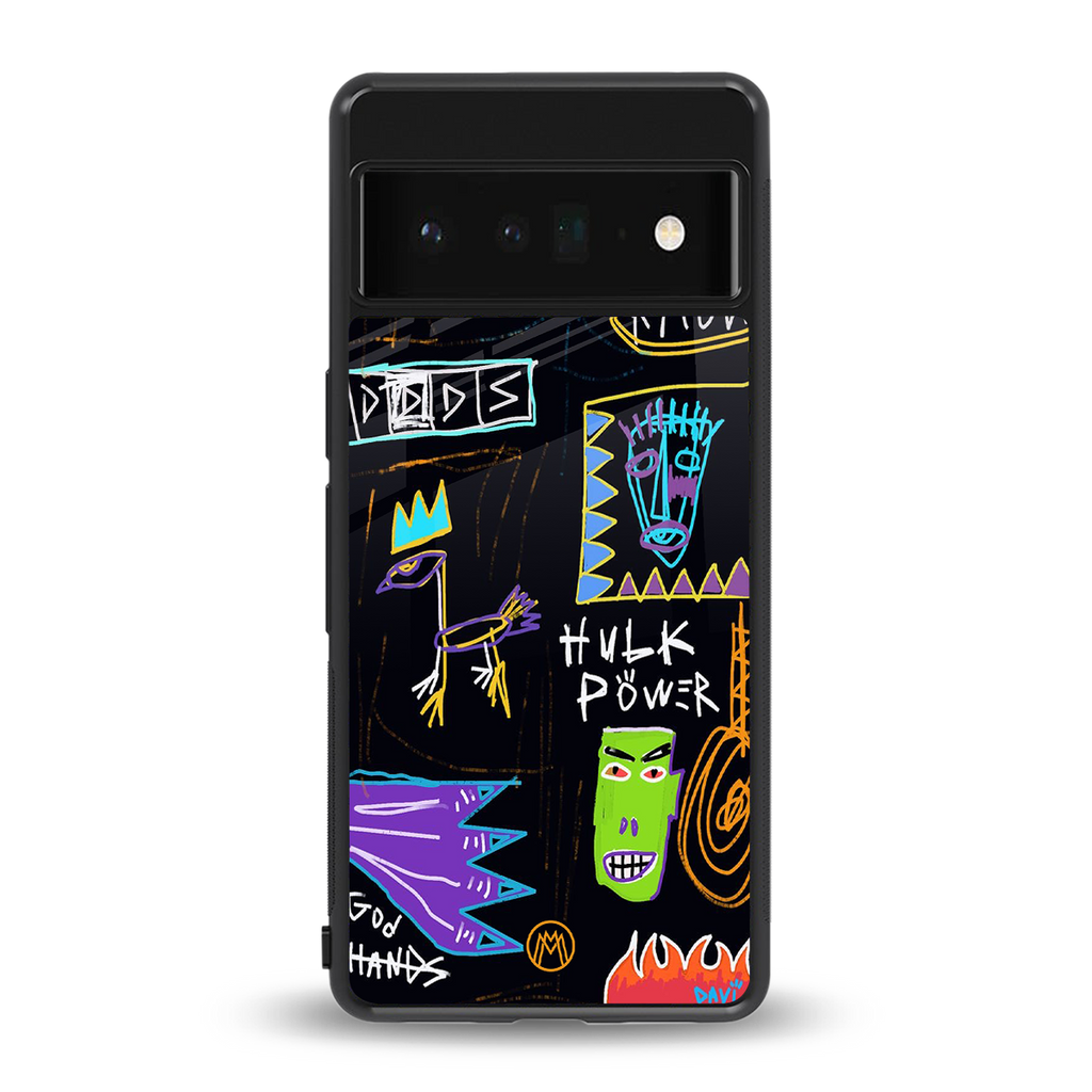whimsy back phone cover | glass case for google pixel 6 pro