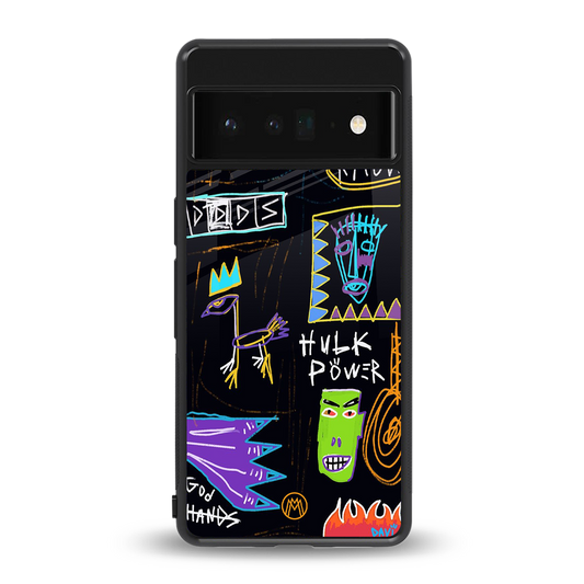 whimsy back phone cover | glass case for google pixel 6 pro