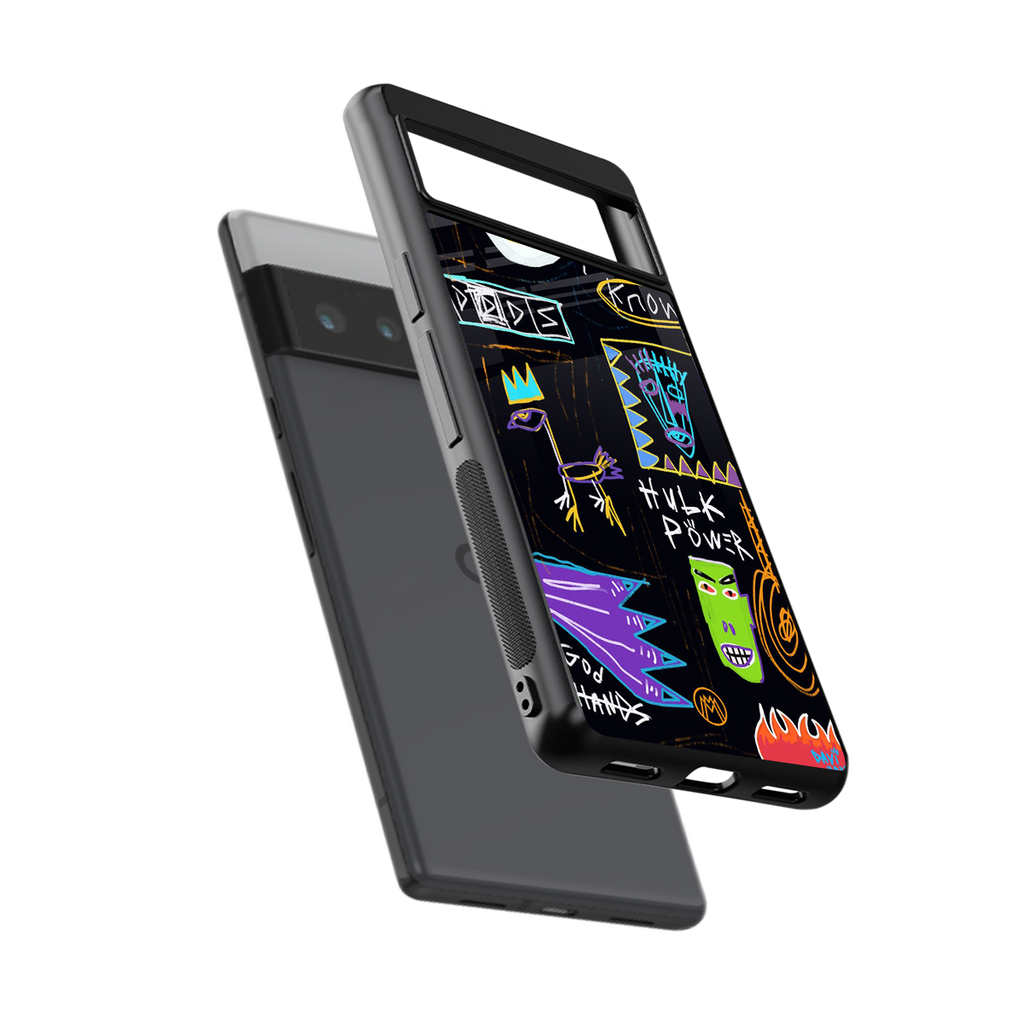 whimsy back phone cover | glass case for google pixel 6 pro