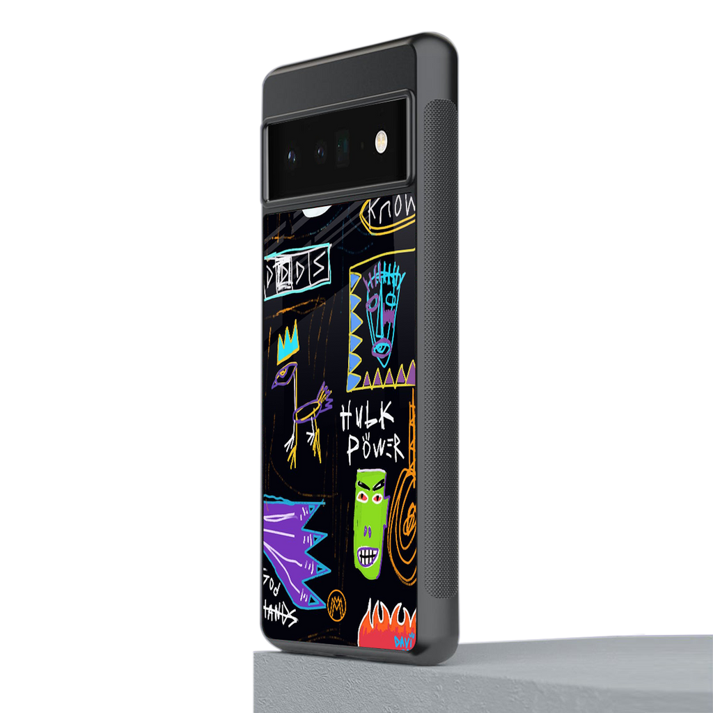 whimsy back phone cover | glass case for google pixel 6 pro
