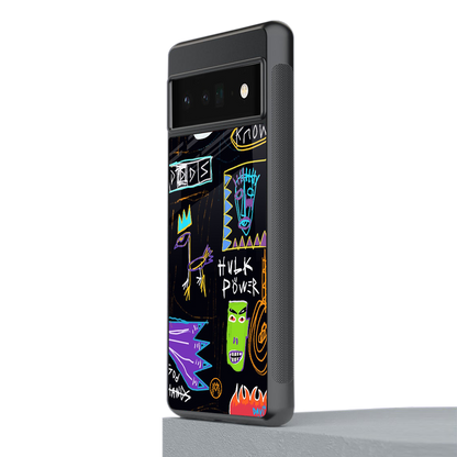 whimsy back phone cover | glass case for google pixel 6 pro