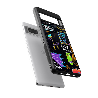 whimsy back phone cover | glass case for google pixel 7 pro