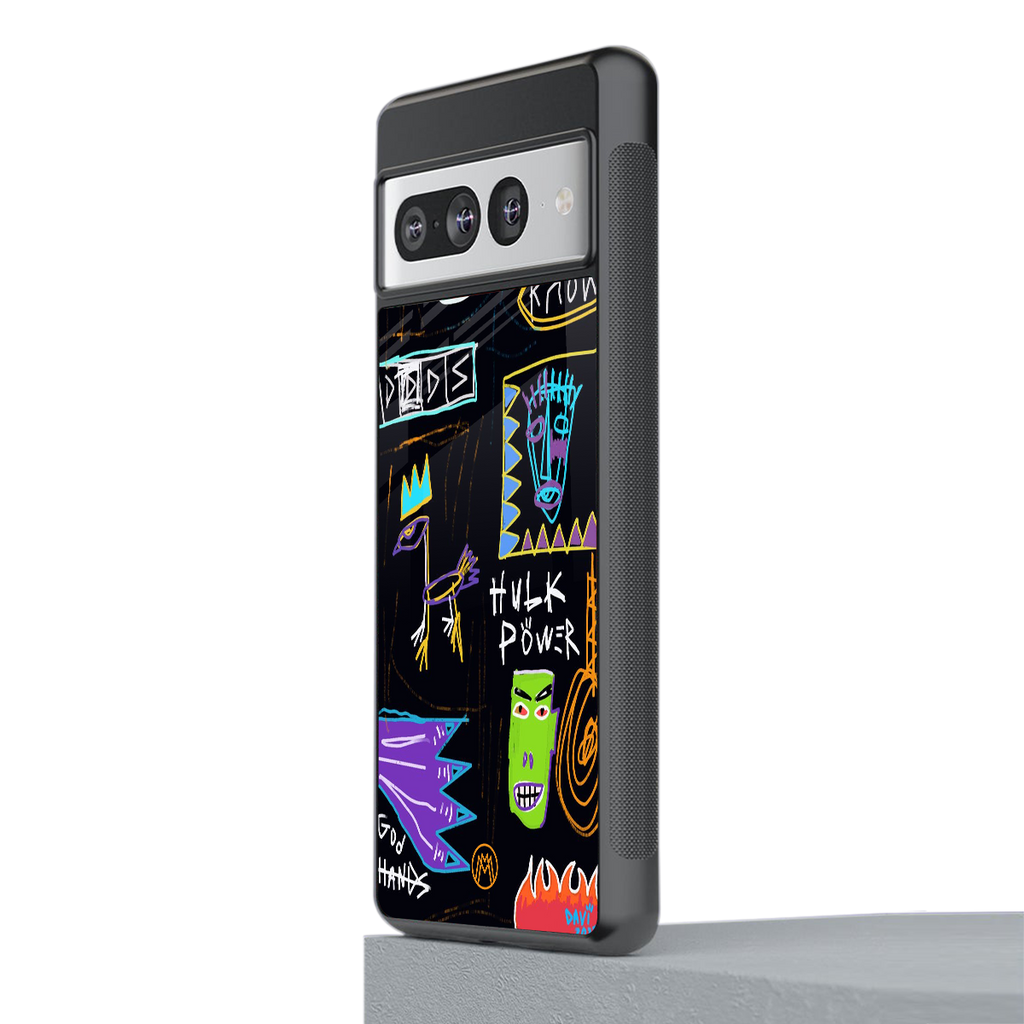 whimsy back phone cover | glass case for google pixel 7 pro