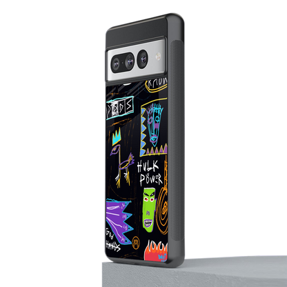 whimsy back phone cover | glass case for google pixel 7 pro