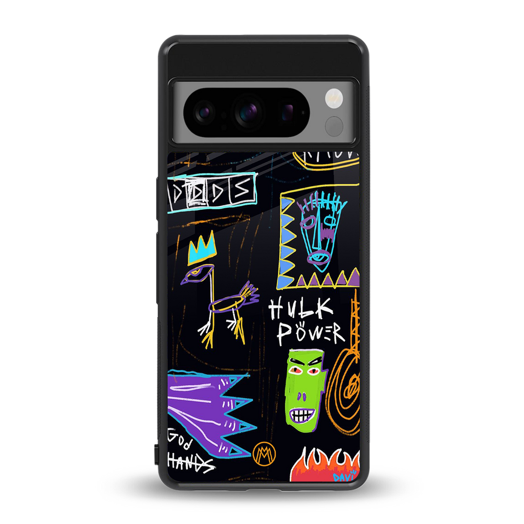 whimsy back phone cover | glass case for google pixel 8 pro