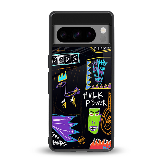 whimsy back phone cover | glass case for google pixel 8 pro