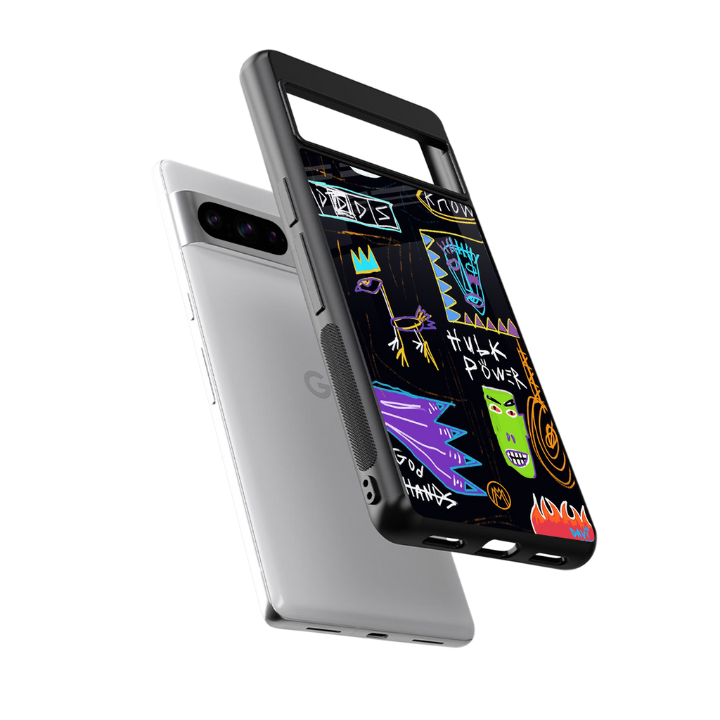 whimsy back phone cover | glass case for google pixel 8 pro