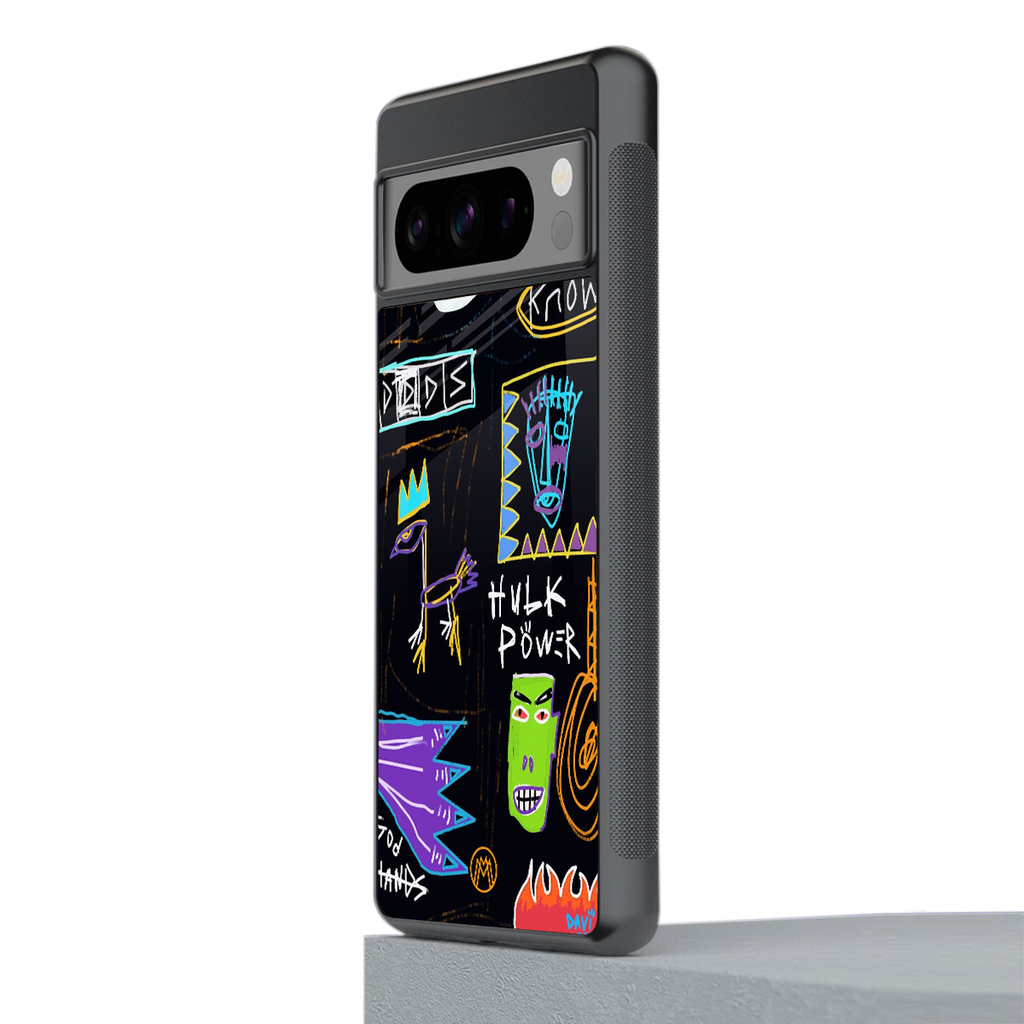 whimsy back phone cover | glass case for google pixel 8 pro