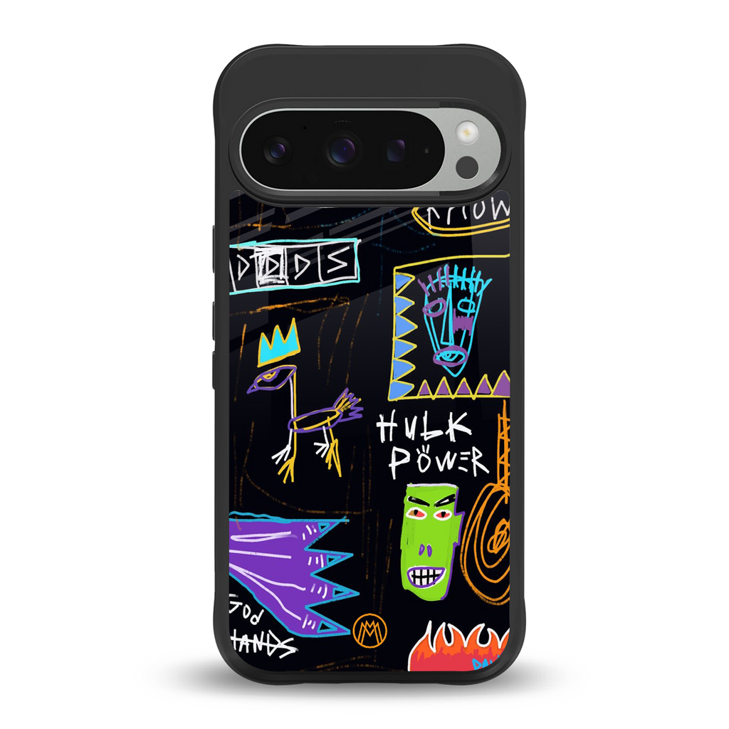 whimsy back phone cover | glass case for google pixel 9 pro