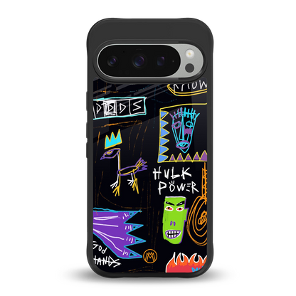 whimsy back phone cover | glass case for google pixel 9 pro