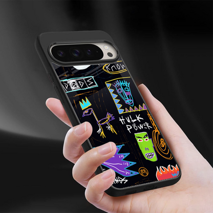 whimsy back phone cover | glass case for google pixel 9 pro xl