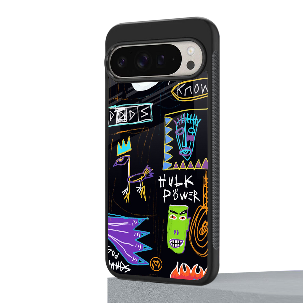 whimsy back phone cover | glass case for google pixel 9 pro