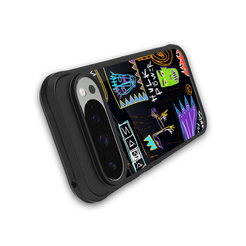 whimsy back phone cover | glass case for google pixel 9 pro xl