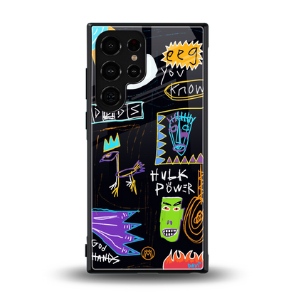 whimsy back phone cover | glass case for samsung galaxy s24 ultra