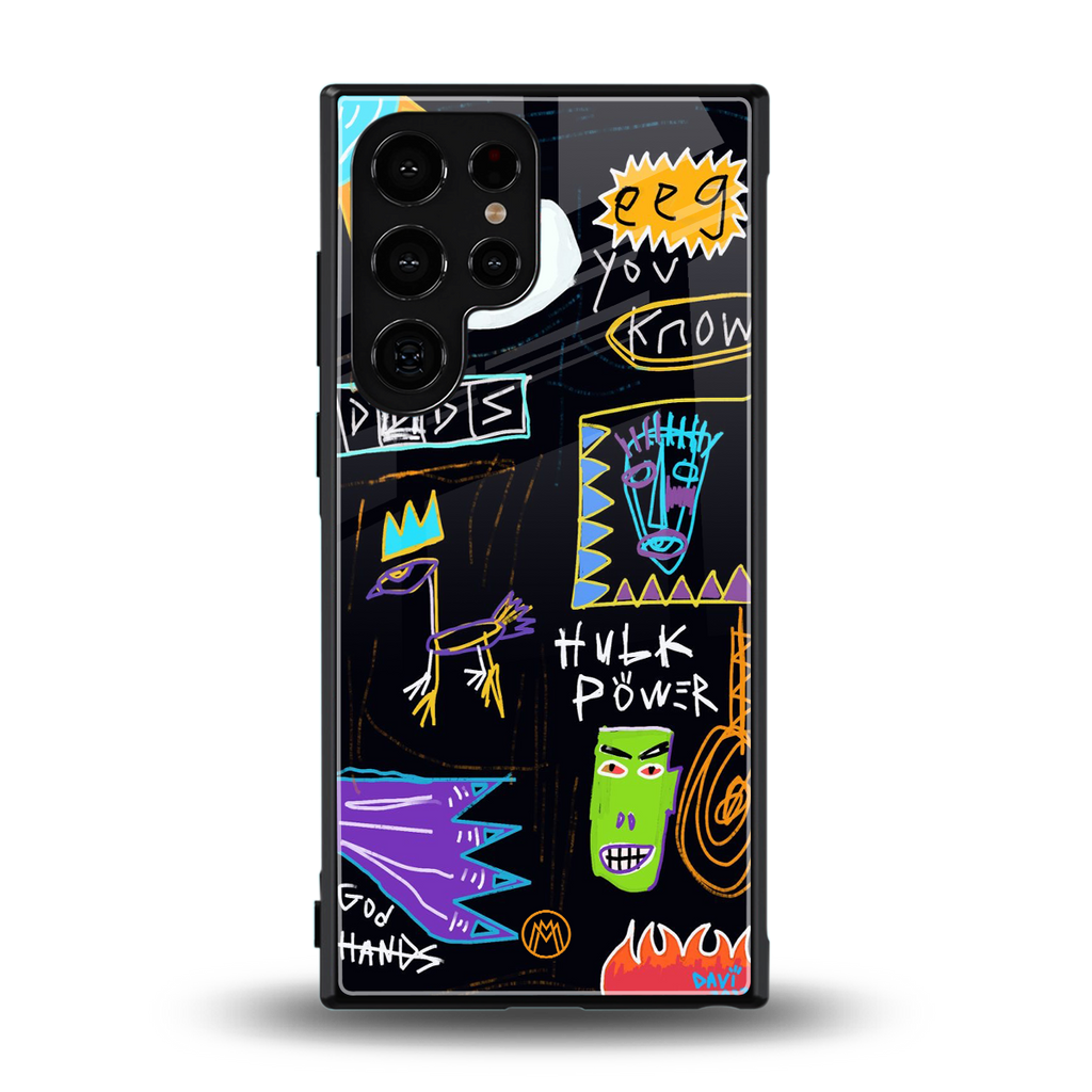 whimsy back phone cover | glass case for samsung galaxy s23 ultra