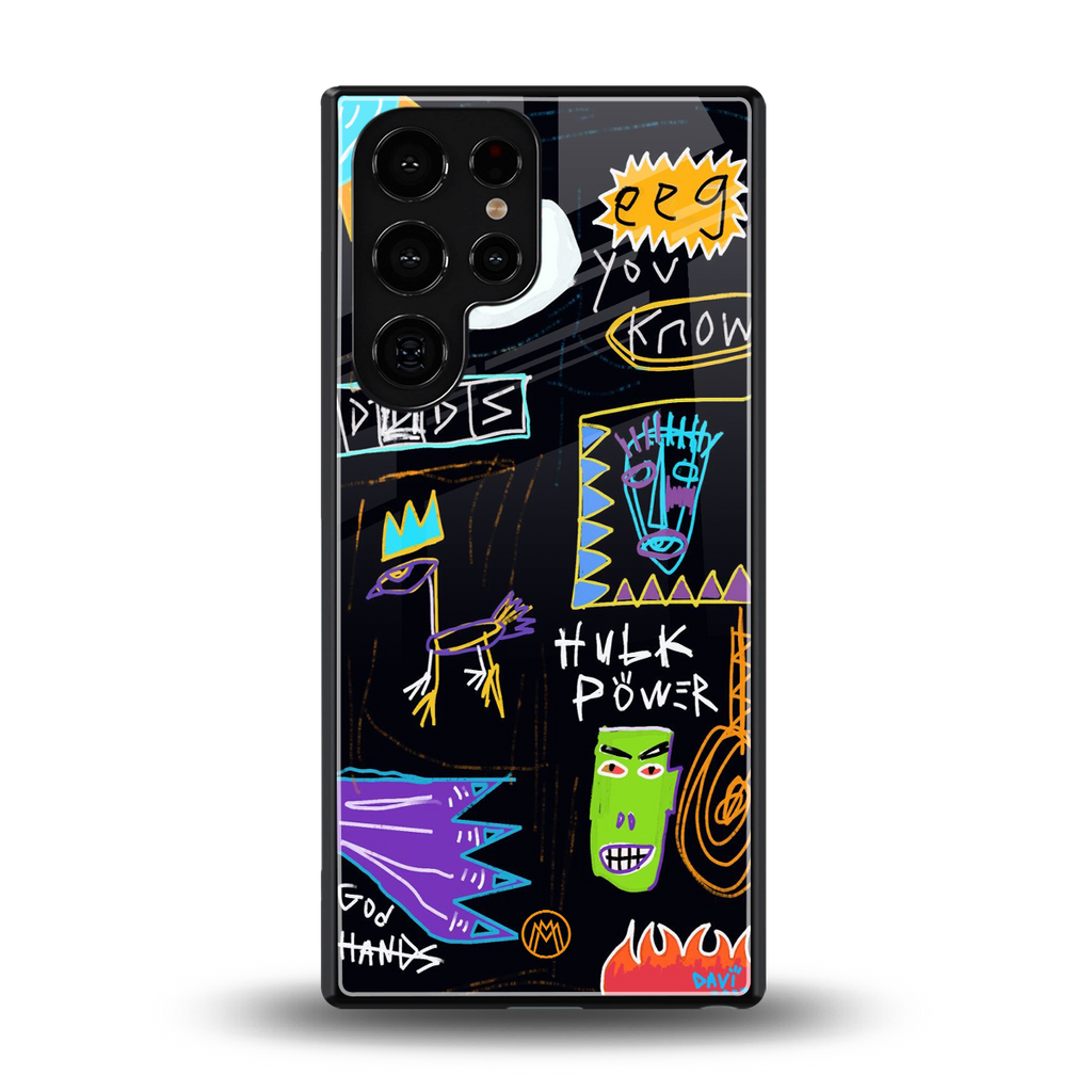 whimsy back phone cover | glass case for samsung galaxy s25 ultra