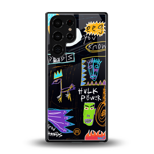 whimsy back phone cover | glass case for samsung galaxy s25 ultra