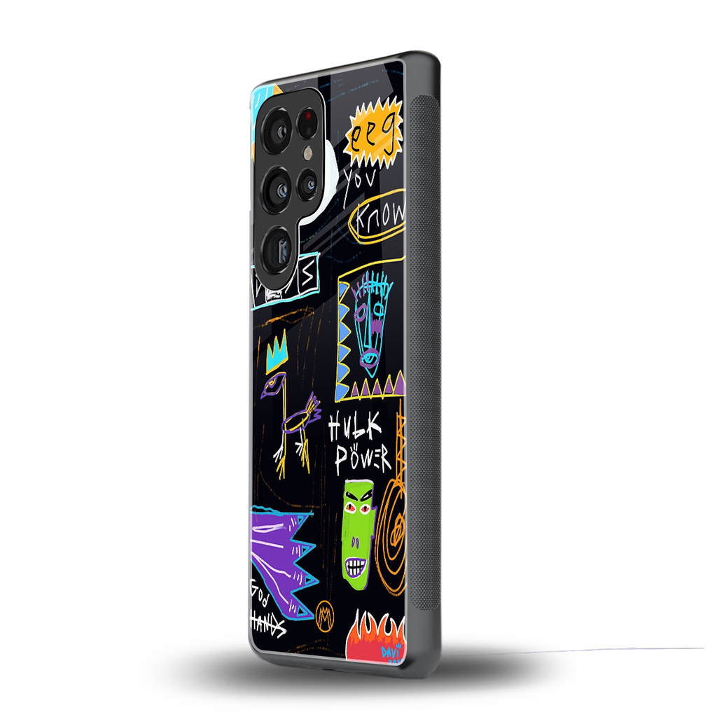 whimsy back phone cover | glass case for samsung galaxy s25 ultra